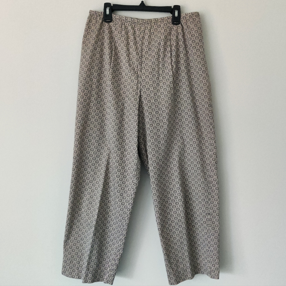 Pendleton Cropped Geometric Print Pants Side Zipp… - image 7